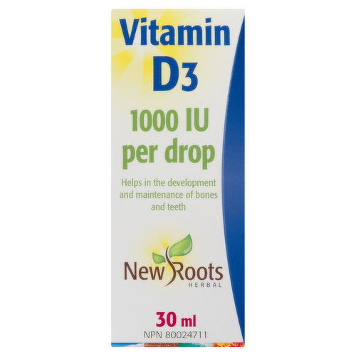 New Roots Herbal - Vitamin D3 1000 IU