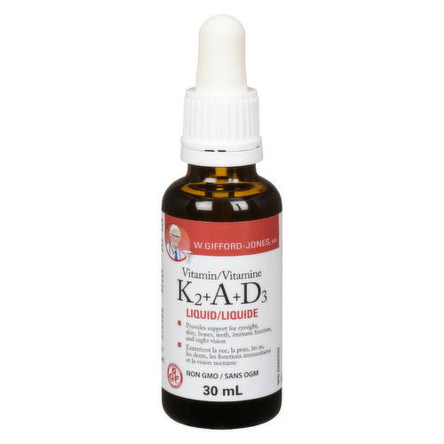 Dr. Gifford-Jones - Liquid Vitamin K2 + A + D3