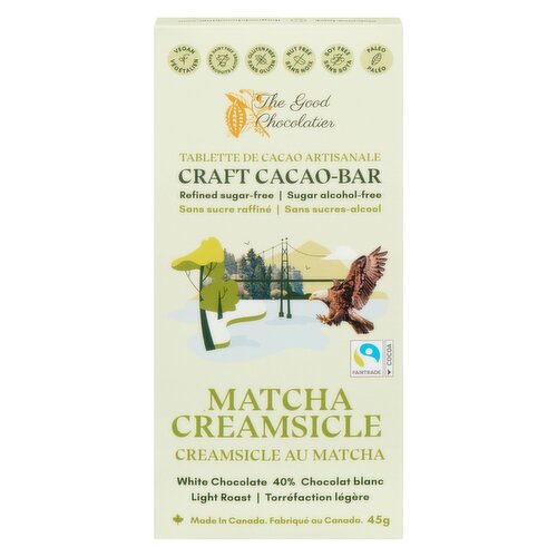 The Good Chocolatier - Craft Cacao-Bar Matcha - Creamsicle White Chocolate