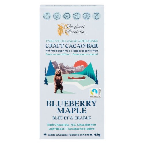 The Good Chocolatier - Craft Cacao-Bar Blueberry Maple Dark Chocolate