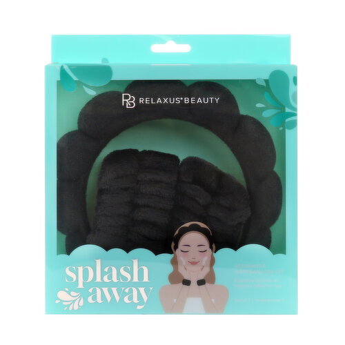 RELAXUS - Splash Away Headband & Wristband Set - Black