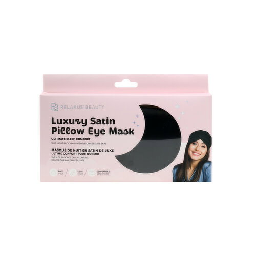 RELAXUS - Luxury Satin Pillow Eye Mask - Black