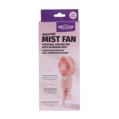 RELAXUS - Aquachill Mist Fan - Pink