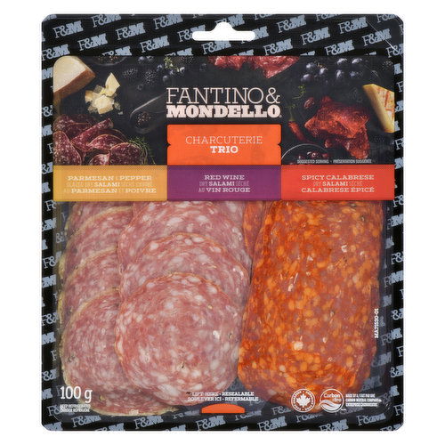 Fantino & Mondello - Sliced Salami Charcuterie Meat Trio