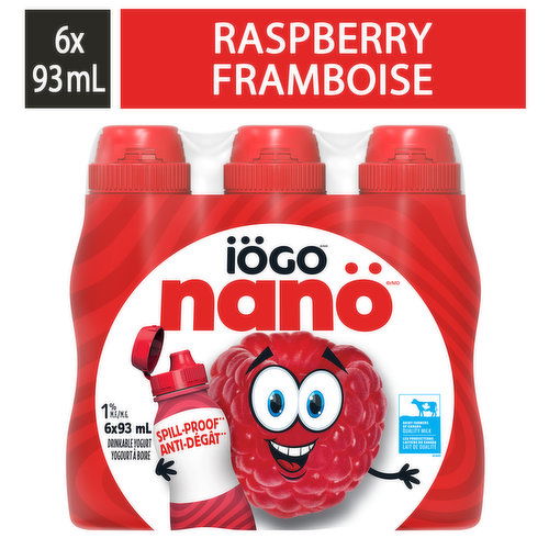 IOGO - Nano Drinkable Yogurt, Raspberry 1% M.F.