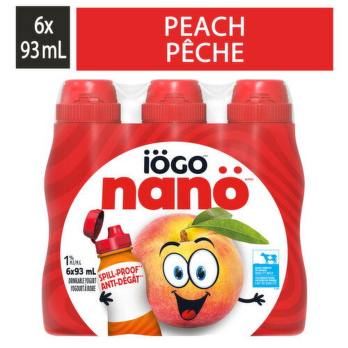 IOGO - Nano Drinkable Yogurt, Peach 1% M.F.