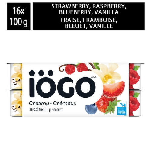 Iogo - Yogurt Strawberry, Raspberry, Blueberry & Vanilla