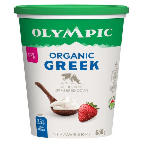 Olympic - Organic Strawberry Greek Yogurt 3.5%