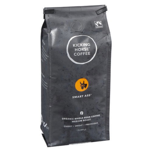 Kicking Horse - Organic Whole Bean Coffee, Smart Ass, Medium Roast