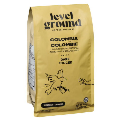 Level Ground Trading - Colombia Dark & Strong Whole Bean Organic