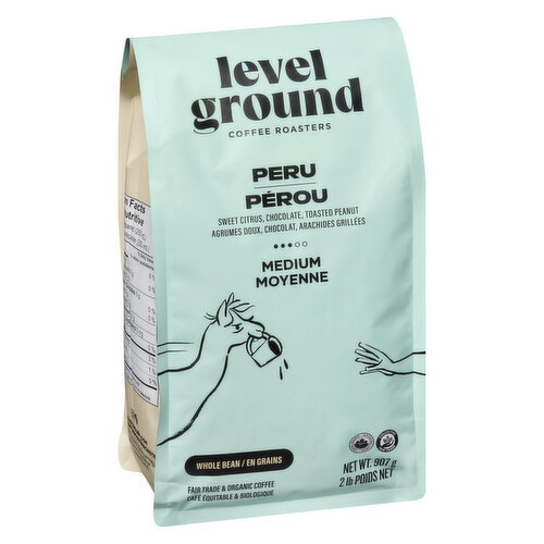 Level Ground Trading - Peru Medium & Smooth Whole Beans