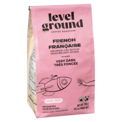 Level Ground Trading - Ground Coffee, French Roast Dark Blend