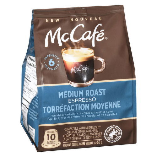 McCafe - Medium Roast Espresso,Nespresso Coffee Capsules