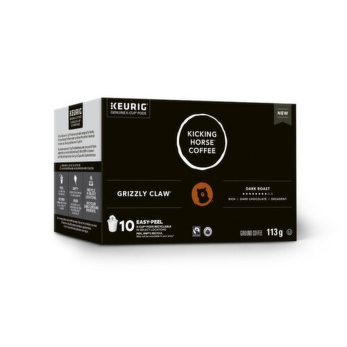 KICKING HORSE COFFEE - Grizzly Claw K-Cup Coffee Pods
