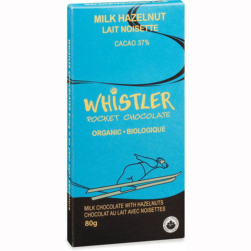 Whistler - Organic Milk Hazelnut Chocolate Bar