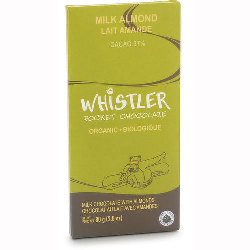 Whistler - Organic Milk Almond Chocolate Bar