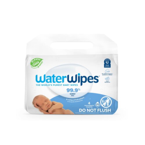 Water Wipes - Original 99.9% Water Based Sensitive Baby Wipes .