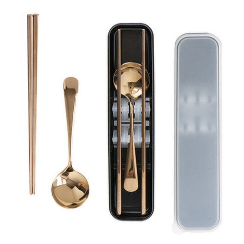 EMF - SS Chopstick & Spoon Set Rose Gold