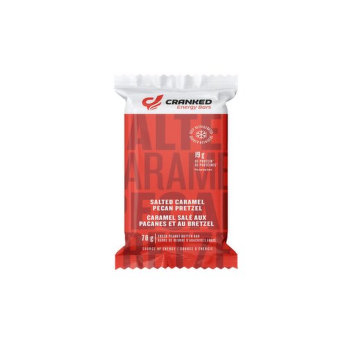CRANKED Energy Bars - Salted Caramel Pecan Pretzel Bar
