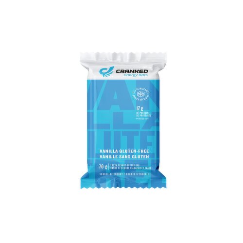 CRANKED Energy Bars - Vanilla Gluten-Free, Dairy-Free Bar