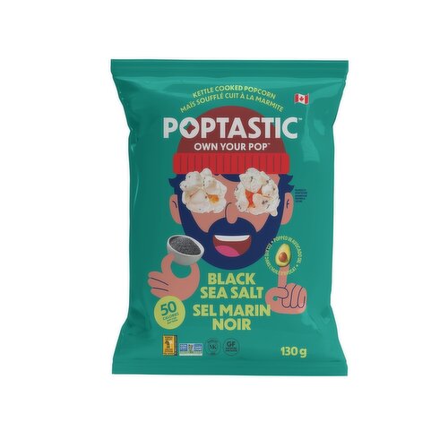 Poptastic - Popcorn Black Sea Salt Gluten Free