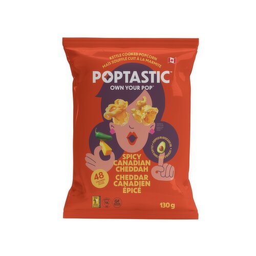 Poptastic - Kettle Cooked Popcorn Spicy cheddar