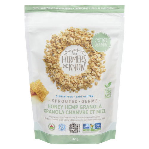 One Degree - Organic Sprouted Oat Granola Honey Hemp Cereal