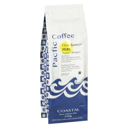 Pacific Coffee - Organic Chanchamayo Peru Whole Bean Dark Roast