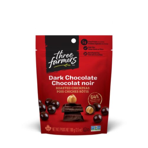 Three Farmers - Dark Chocolate Roasted Chickpeas