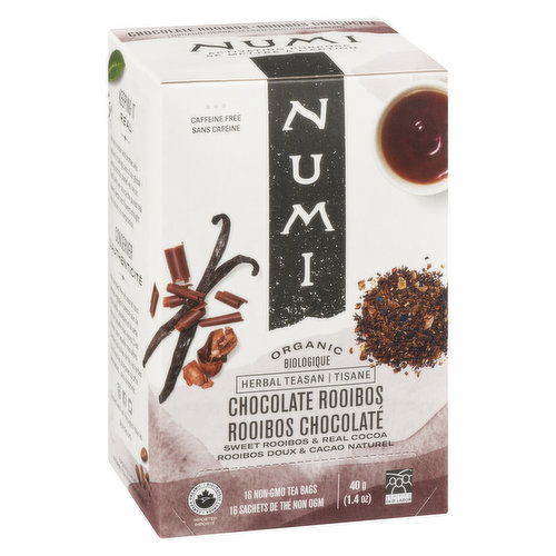 Numi Tea - Herbal Teasan - Chocolate Rooibos Organic