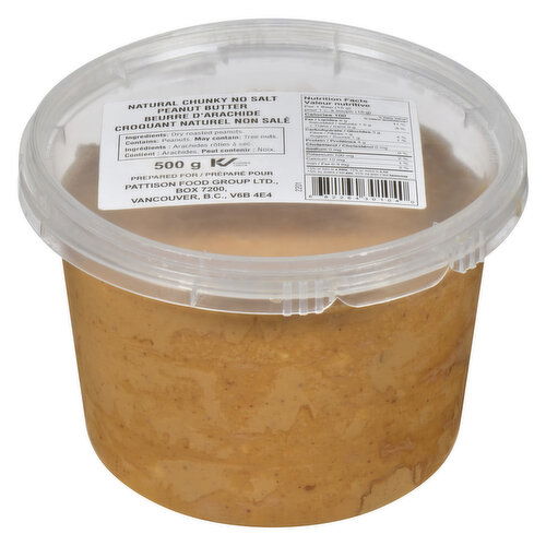 Peanut Butter - Natural Chunky Unsalted, Bulk