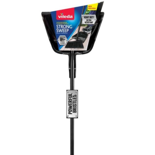 Vileda - Strong Sweep Broom With Dustpan
