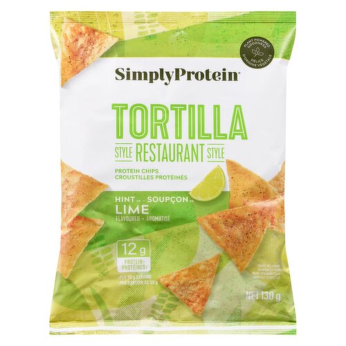 Simply Protein - Restaurant-Style Tortilla Protein Chips -  Lime