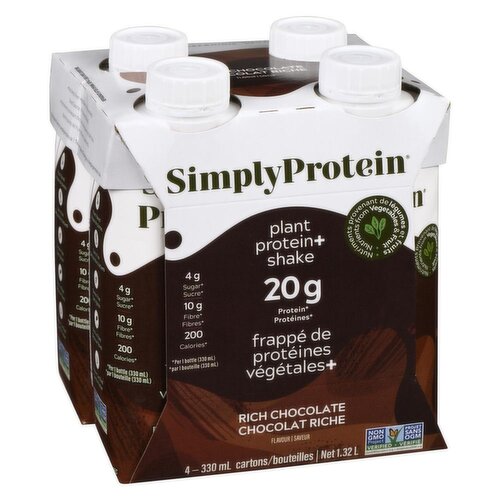 Simply Protein - Plant Protein+ Shake Rich Chocolate Flavour, 330 mL