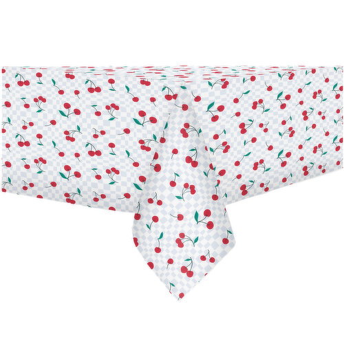 BOUTIQUE - Cherry & Checker Peva Tablecloth