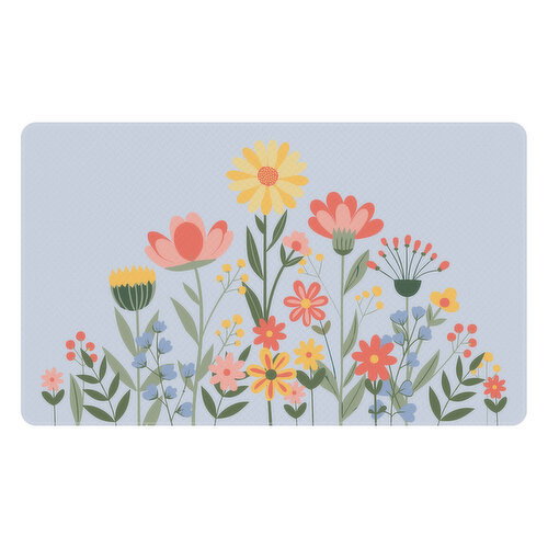 BOUTIQUE - Flowers Print Foam Floor Mat