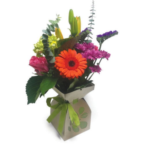 Box Vase Design - Floral Arrangement Mix, Fresh