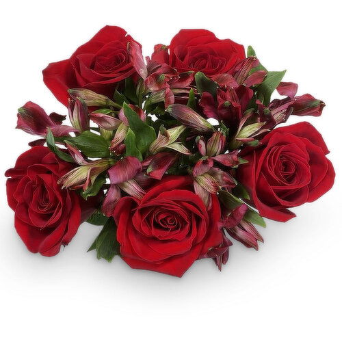 Roses - Red & Alstroeria Bouquet