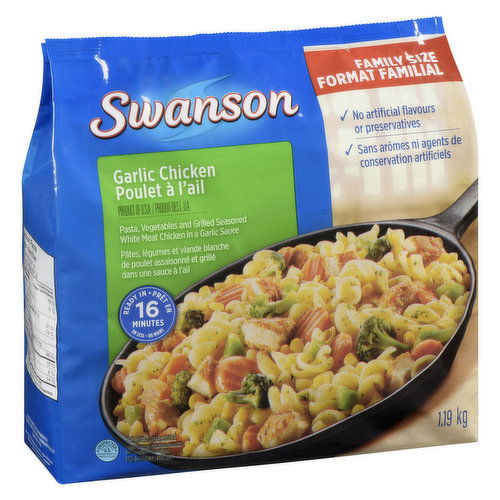 Swanson - Garlic Chicken Skillet Family Size Frozen Meal