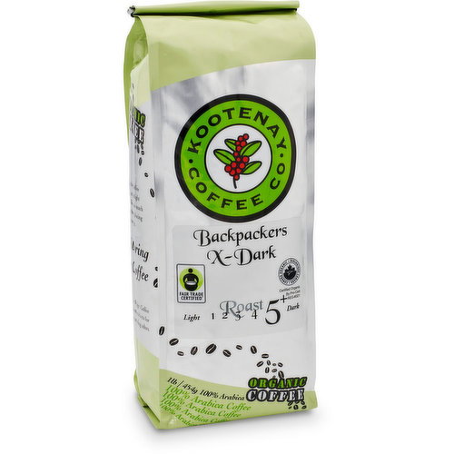 Kooteney Coffee - Backpackers X-Dark Coffee - Whole Bean