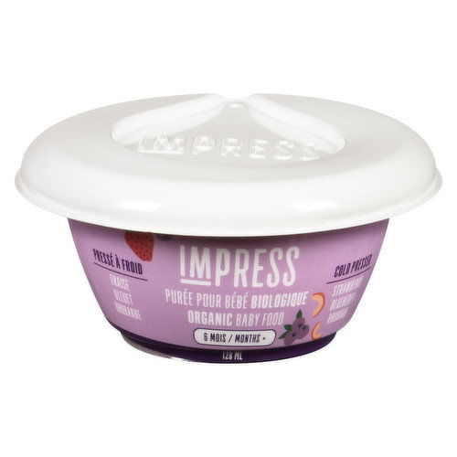 Impress - Strawberry Blueberry Rhubarb Baby Food Organic