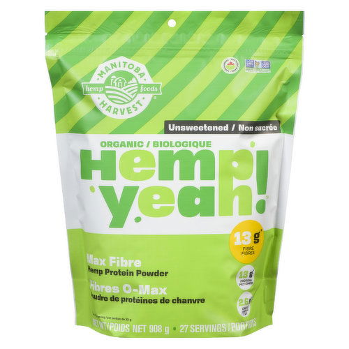 Manitoba Harvest - Hemp Yeah! Protein Powder Max Fiber Unsweetened