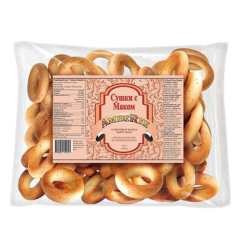 Amberye - Hard Wheat Bagels Poppy Seeds
