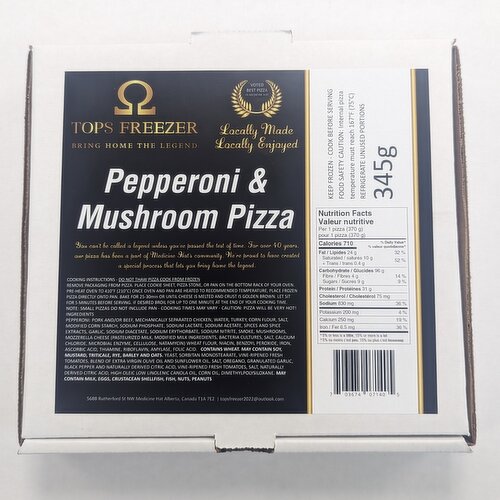 TOP FREEZER - Personal Pepperoni & Mushroom Pizza