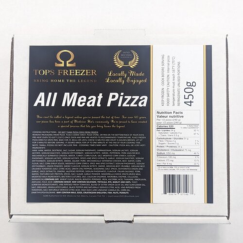 TOP FREEZER - Personal All Meat Pizza