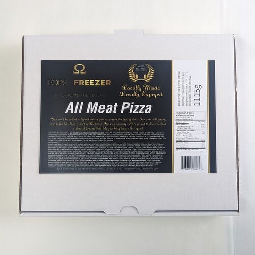 TOP FREEZER - Large Size All Meat Pizza