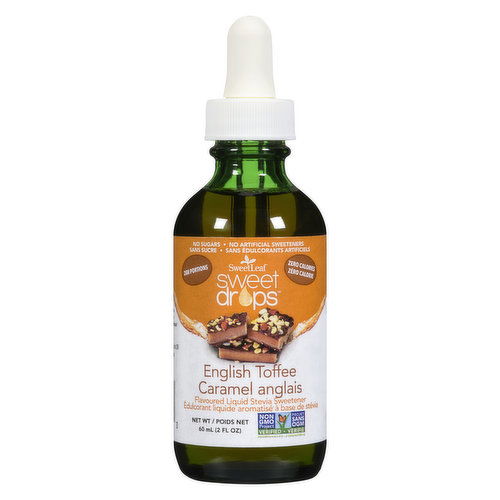 SweetLeaf - Stevia Drops Liquid Sweetener - English Toffee