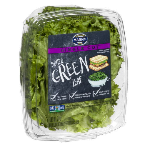 Mann's - Better Green Leaf Lettuce - Single Cut