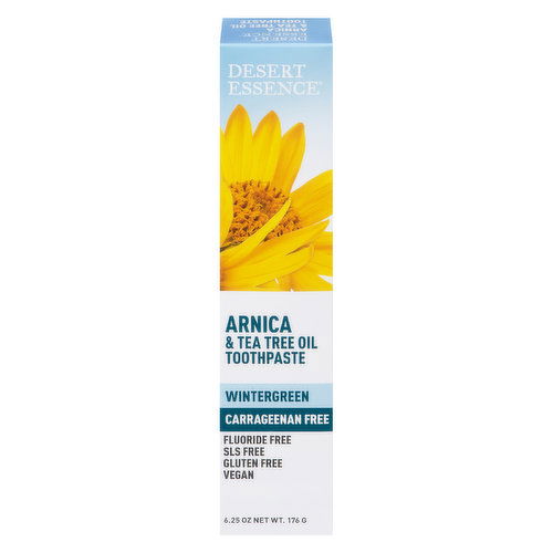 Desert Essence - Arnice & Tea Tree Oil Toothpaste Wintergreen