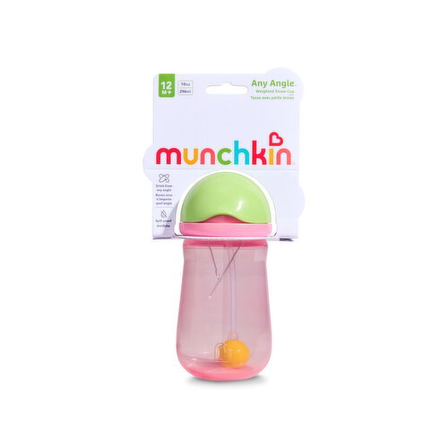 munchkin - 10oz Any Angle Weighted Straw Cup